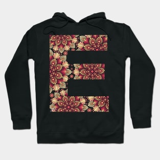 Dottillism Mandala Letter E Sunset Hoodie